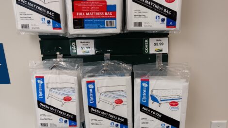 Mattress bags and dust covers for sale at the Towne Storage Saratoga Springs Storage Facility