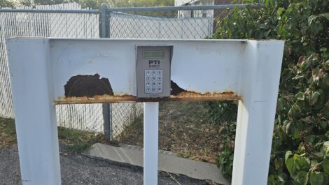 Security keypad at the Towne Storage West Haven Storage Facility