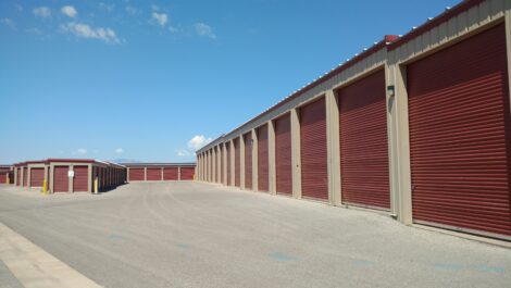 Large outdoor storage units at the Towne Storage Washington Dam Storage Facility
