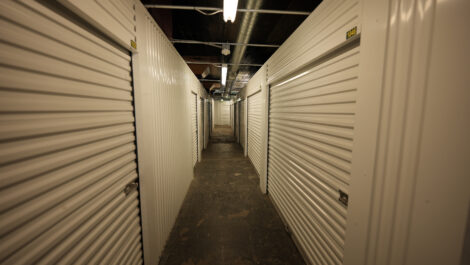 Large indoor storage units at the Towne Storage Gateway Storage Facility