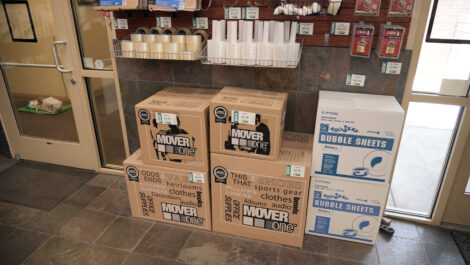 Boxes and moving supplies for sale at the Towne Storage Gateway Storage Facility