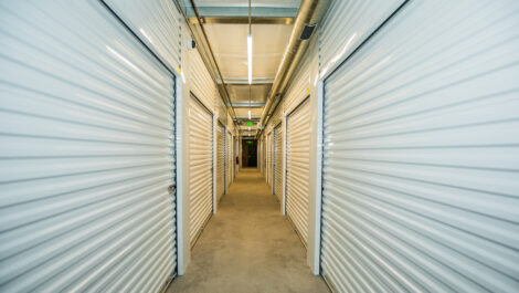 Indoor storage units at the Towne Storage Colt Plaza Storage Facility
