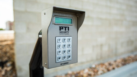 Security keypad at the Towne Storage Colt Plaza Storage Facility