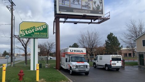 Main sign at the Towne Storage West Valley Storage Facility