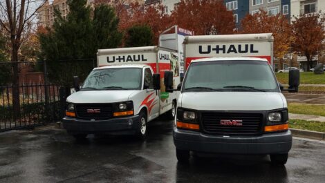 Uhaul trucks at the Towne Storage Gateway Storage Facility