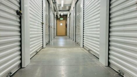 Interior white storage units at the Towne Storage West Jordan Storage Facility